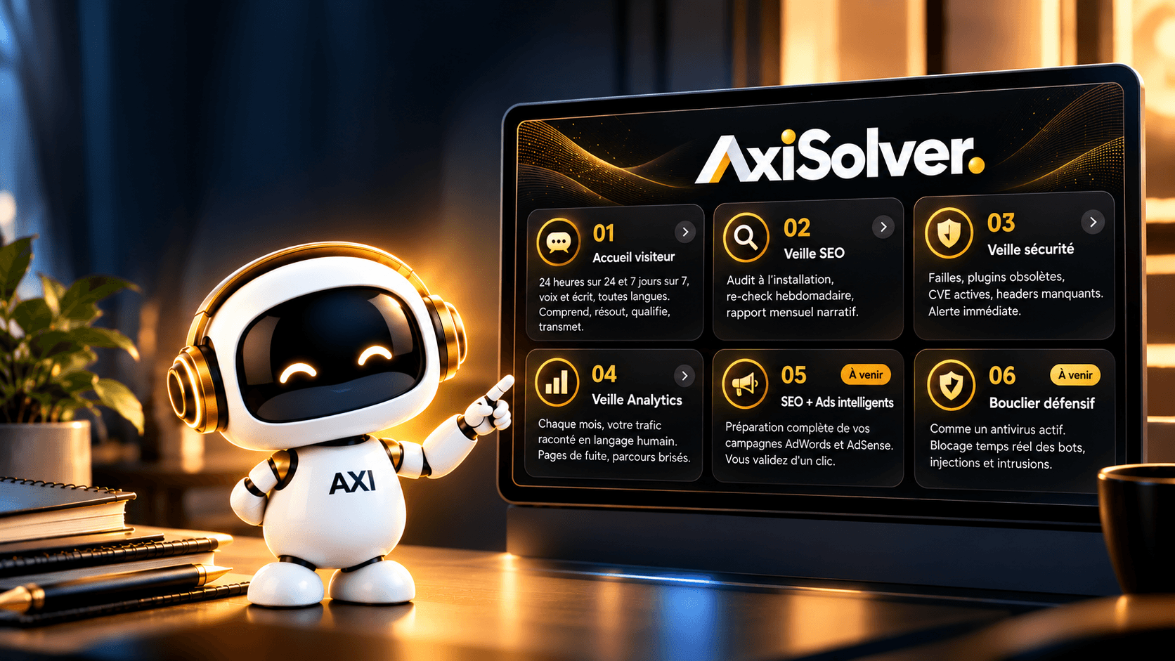 AxiSolver — la mascotte AXI version site web